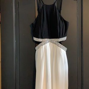 Only worn once! Black and white homecoming dress.